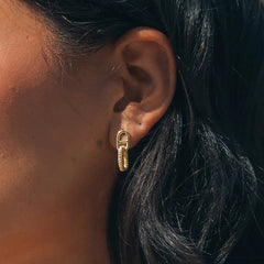 Daphne Pavé Interlocking Stud Earrings