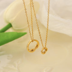 Gold-Tone Knotted Circle Pendant Necklace