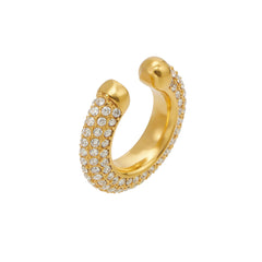 Cubic Zirconia Rounded Ear Cuff - Single