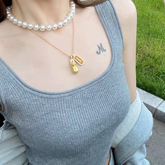 Camille Pavé Pendant Necklace