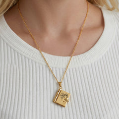 Family Message Book Pendant Necklace