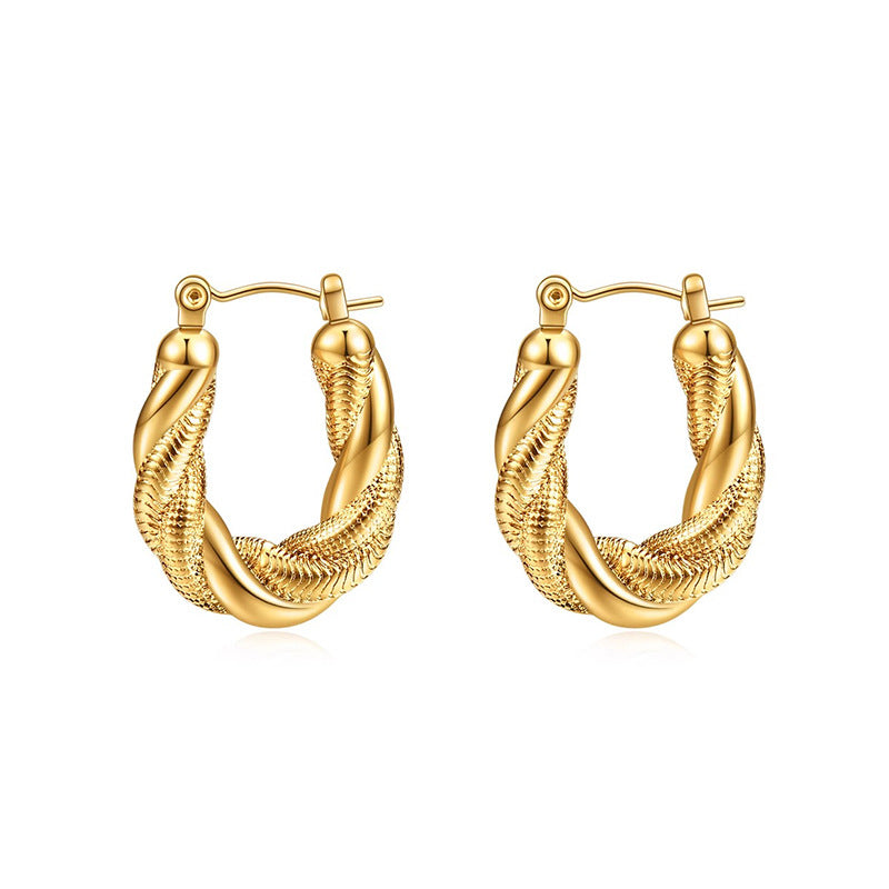 Nicolette Vintage-Inspired Snake Stud Earrings