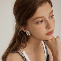 Camille Organic Stud Earrings