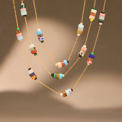 18K Gold-Plated Multicolor Natural Stone Jewelry