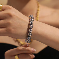 Polished Round Bead Bracelet