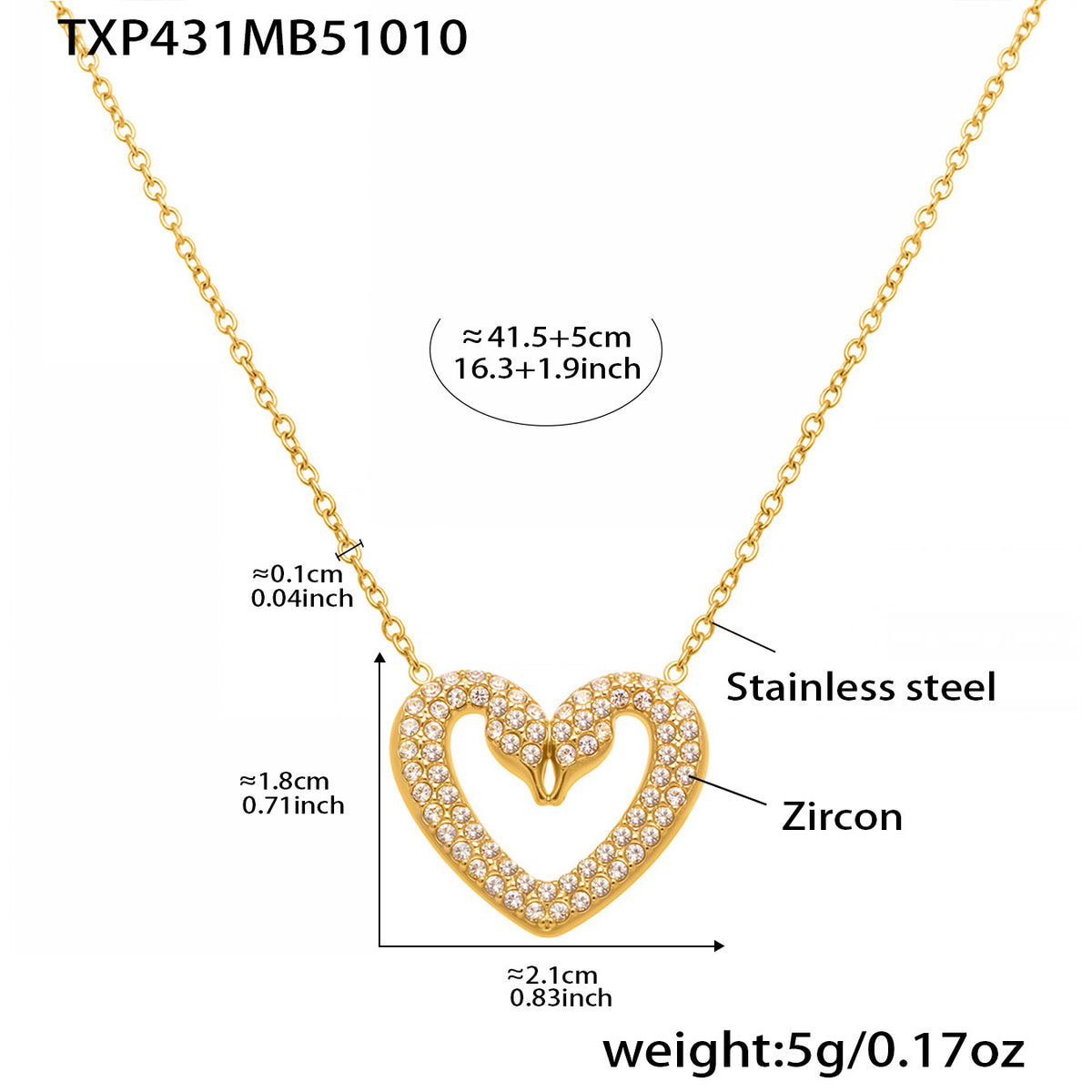 Swan Heart Cubic Zirconia Necklace, Bracelet, Ring or Earrings