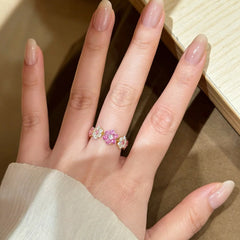 Nadine Dainty Floral Adjustable Ring