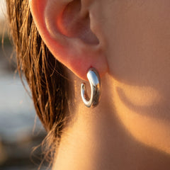 18K Gold-Plated Small U-Shaped Hoop Earrings
