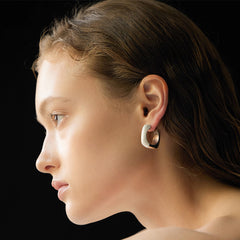 Marielle Minimalist Enamel Huggie Earrings