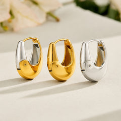 Polished U-Shaped 316L Stainless Steel Earrings
