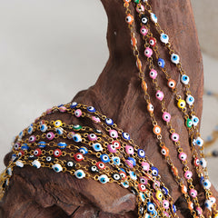 Enamel Eye Motif Necklace or Bracelet