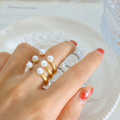 Freshwater Pearl Adjustable Open Ring