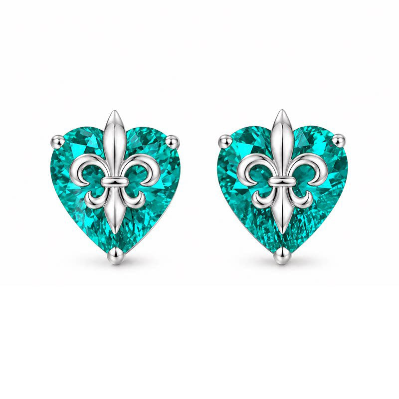 Camille Vintage-Inspired Pavé Heart Stud Earrings