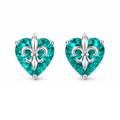 Camille Vintage-Inspired Pavé Heart Stud Earrings