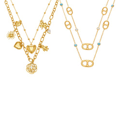 Rose or Heart Stone-Accent Pendant Necklace