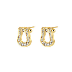 Nadine Pavé Horseshoe Hoop Earrings
