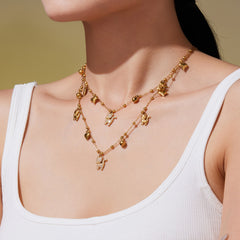 Cubic Zirconia Cat Charm Necklace or Bracelet