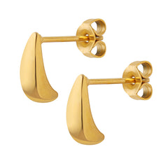 Minimal Teardrop Stainless Steel Stud Earrings