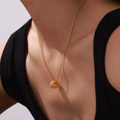 Sparkling Cylinder Pendant Necklace