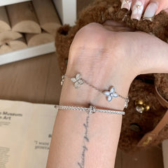 Marielle Vintage-Inspired Mother-of-Pearl Clover Bracelet