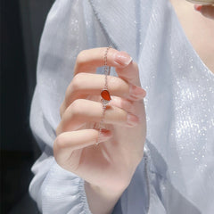 Marielle Red Agate Heart Bracelet