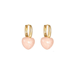 Nicolette Vintage-Inspired Enamel Heart Stud Earrings