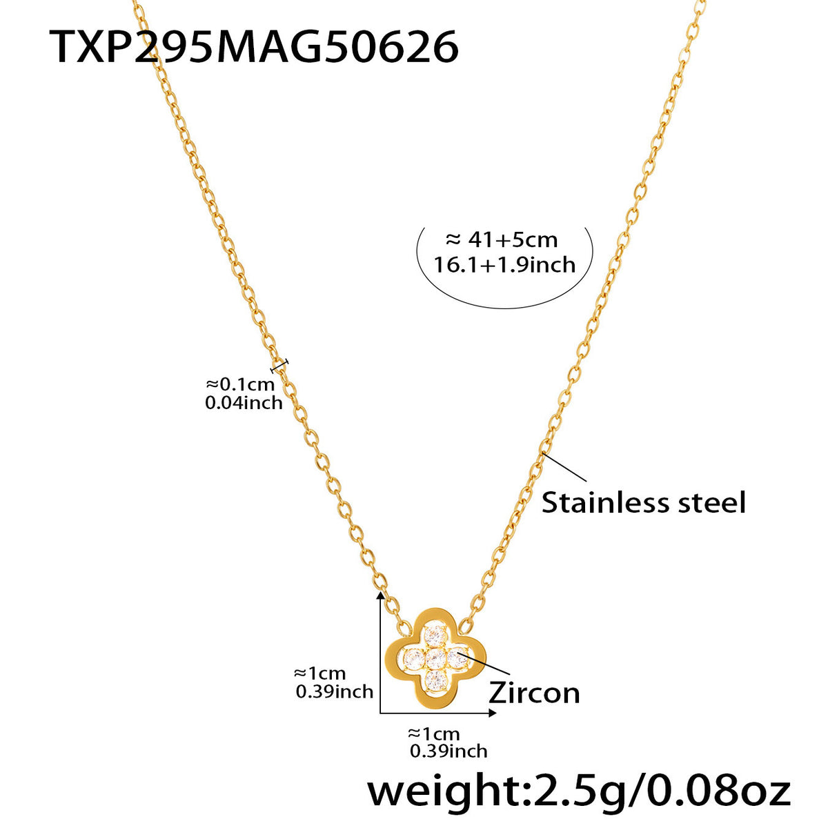 Clover Cubic Zirconia Necklace or Earrings