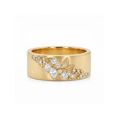 Marielle Pavé Leaf Ring