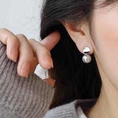 Nicolette Vintage-Inspired Pearl Geometric Stud Earrings