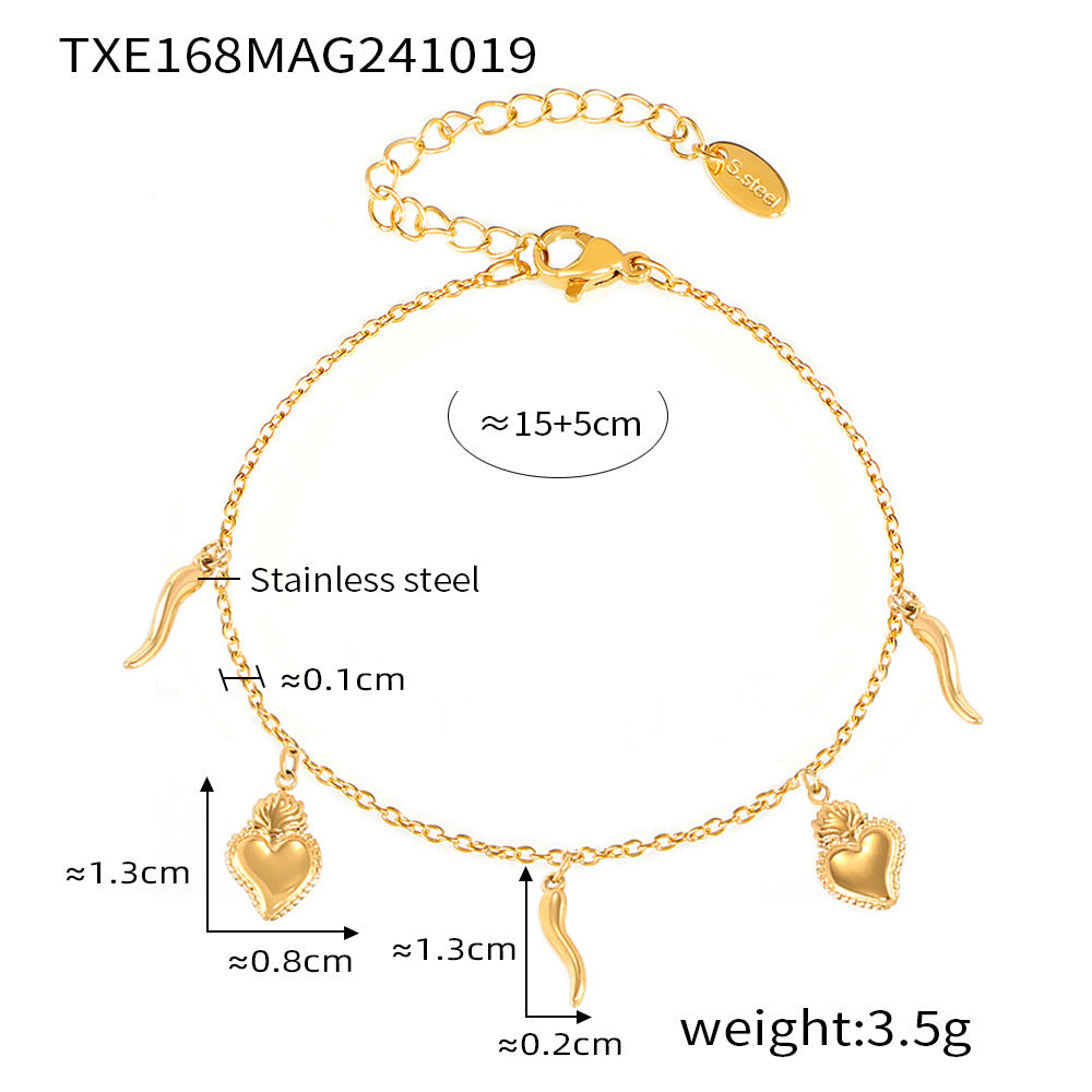 18K Gold-Plated Mixed Charm Necklace or Bracelet
