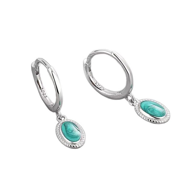 Camille Enamel Teardrop Stud Earrings