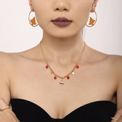 Garnet Christmas Necklace, Bracelet or Earrings