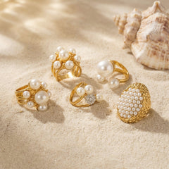 Faux Pearl Statement Ring Designs