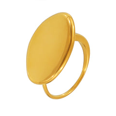 Polished Oval Adjustable Statement Ring