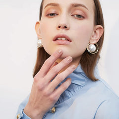 Nadine Minimalist Pearl Stud Earrings