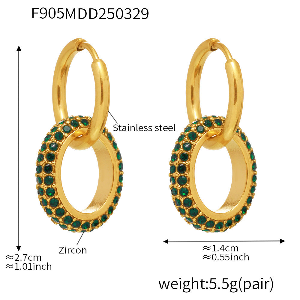 Sparkling Double-Circle Hoop Earring Designs