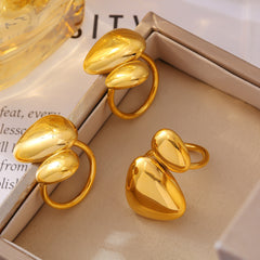 18K Gold-Plated Asymmetric Open Ring