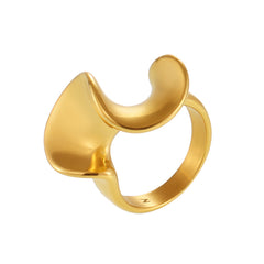 Sculptural Twisted Open Ring