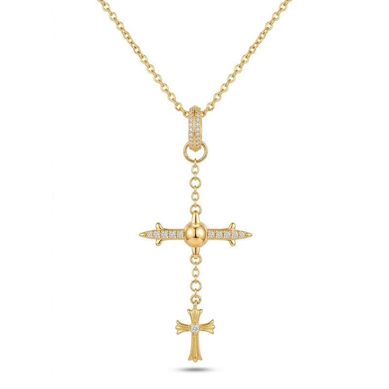 Daphne Dainty Cross Pendant Necklace
