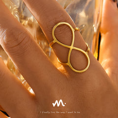 18K Gold-Plated Infinity Open Ring