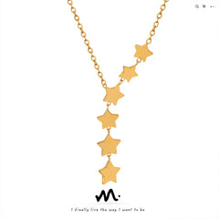 Star Drop Lariat Necklace
