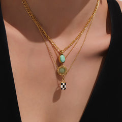 Turquoise and Enamel Pendant Necklace Designs