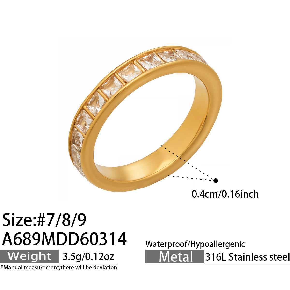 Color Cubic Zirconia Band Ring Designs