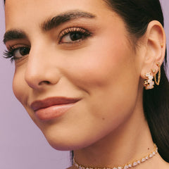 Nicolette Organic Pavé Stud Earrings