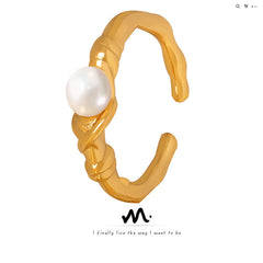Freshwater Pearl Sculptural Open Ring