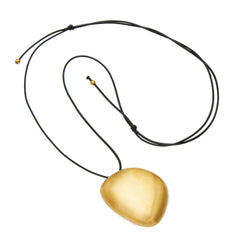 18K Gold-Plated Rounded Square Cord Necklace
