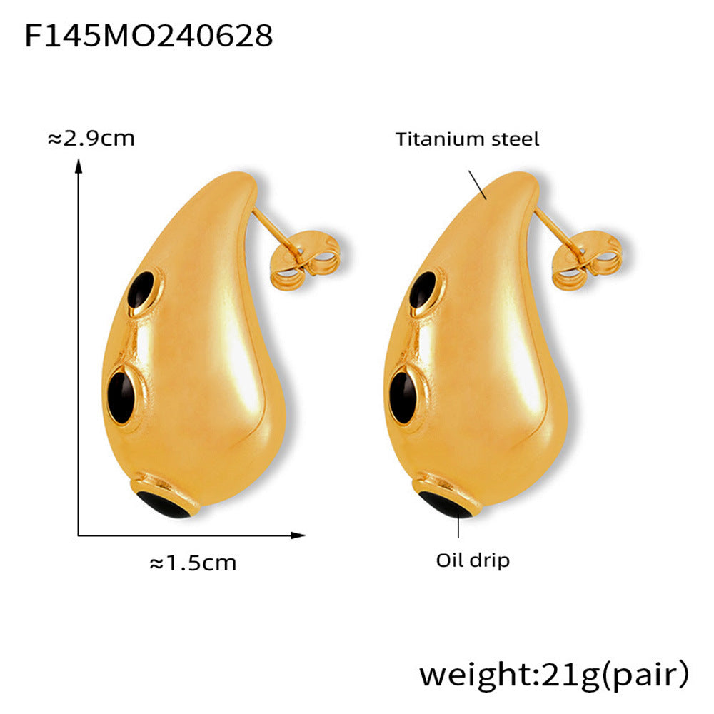 18K Gold-Plated Sculptural Teardrop Earring Designs