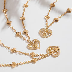 Open Heart Cubic Zirconia Pendant Necklace