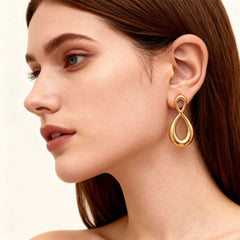 Sculptural Infinity Drop Earrings