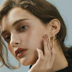 Camille Statement Twisted Hoop Earrings